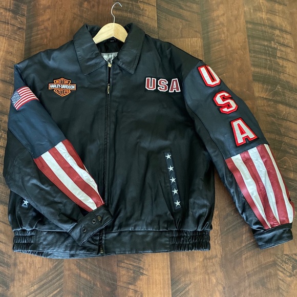 HARLEY DAVIDSON LEATHER COAT - Picture 2 of 7